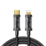 Joyroom S-cl020a12 Type-c To Lightning 30w Data Cable 1.2m Transparent Nylon Black
