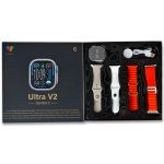 Ultra V2 New Fashion 2.2 Large Screen With 4 Straps Smart Watch With Wearfit Pro App Orange - Image 3