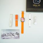 Ultra V2 New Fashion 2.2 Large Screen With 4 Straps Smart Watch With Wearfit Pro App Orange - Image 4
