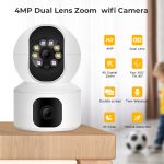 Speed-x N9-2 Hd Smart 4mp 2+2 Wifi Double Lens Auto-tracking Tow Way Audio Ir Night Vision Camera - Image 3