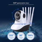 New Speed-x 5 Antenna Ca-q5-5 Night Vision Camera 2mp 1080p Full Hd With V380 Pro App - Image 2