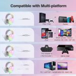 Onikuma-x25 Pro Rgb Head Beam With Mic 3.5mm Durable Stereo Surround Gaming Headset White - Image 4