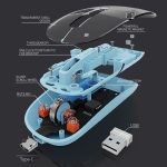 New Transparent M-10a Wireless + Bluetooth Dual Mode Rechargeable Mouse - Image 3