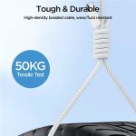 S-a45 Ben Series Braided 60w Fast Charging Data Cable (type-c To Type-c) 1m-white - Image 4