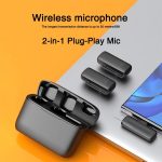 J13 Type C Dual Wireless Lavalier Microphone With Charging Case Video Recording Mic - Image 2