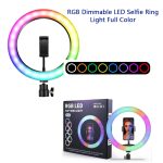 Mj33cm Rgb Led Studio Camera Ring Light Photography With Mobile Holder - Image 4