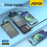 Aspor A301 4 In 1 Power Bank 20000mah With Lcd Digital Display - Image 3
