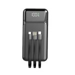 Aspor A316 20000mah 22.5w High Speed Built In Cable Fast Charging Power Bank Black