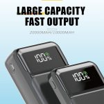 Aspor A316 20000mah 22.5w High Speed Built In Cable Fast Charging Power Bank Black - Image 3
