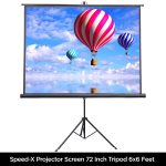 Projector Screen 72 Inch Tripod Portable 6x6 Feet 1:1mw Speed-x (fine Quality) - Image 2