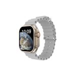 S9 Ultra 49mm (3 Straps) Smart Watch Series 9 With Metal Milanese Strap Bluetooth Voice Call 2.2 Inch Hd Screen With Fitpro App Silver