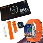 Ultra V2 New Fashion 2.2 Large Screen With 4 Straps Smart Watch With Wearfit Pro App Orange - Image 2