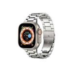 S100 Fendior Smart Watch Ultra 2 With 7 Straps 49mm With Silicon Watch Protector Case With Fitpro App Silver - Image 4