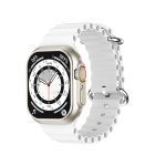S100 Fendior Smart Watch Ultra 2 With 7 Straps 49mm With Silicon Watch Protector Case With Fitpro App Silver - Image 2