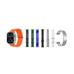 9+1 Z60 Ultra-2 Big Ips Display 49mm 8 Strap+screen Protector Bt Calling Smartwatch Always On Display With Fitpro App Silver - Image 2