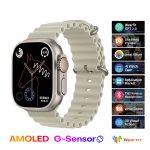Hk10 Ultra 3 2.02 Amoled Display G-sensor Ai Features With Wearfit Pro App 2 Straps Silver - Image 2
