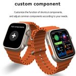 X8 Plus Ultra Smart Watch Series 8 Nfc 2.08 Inch Always-on Display & Wireless Charging 49mm With Wearfit Pro App Orange - Image 3
