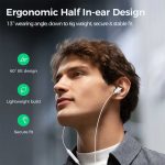 Joyroom-ew01 3.5mm Wired Series Half In-ear Wired Earphones White - Image 3