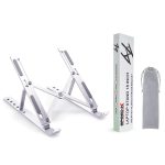 Speedx 18 Inch Laptop Stand Creative Folding Storage Bracket Silver - Image 4