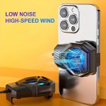 S-72 Portable Mobile Phone Quiet Cooling Fan Heat Diffuser Radiator With Light - Image 3