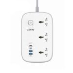 Ldnio Sc6 45w Gan Fast Charging 3250w Power Extension 3 Sockets 2 Usb-a + 2 Usb-c 2m