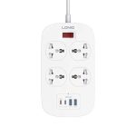Ldnio Sc4407c 2500w Power Extension 4 Sockets 2 Usb-a + 2 Usb-c 2m