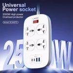 Ldnio Sc4407c 2500w Power Extension 4 Sockets 2 Usb-a + 2 Usb-c 2m - Image 2
