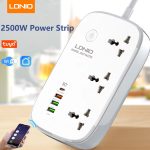 Ldnio Scw3451 2500w Wifi Smart Power Extension 3 Sockets 1 Usb-c + 3 Usb-a - Image 2