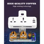 Ldnio Sc2311 20w Pd Fast Charging 2500w Power Extension Touch Night Lamp 2 Sockets 1 Usb-c +2 Usb-a - Image 4