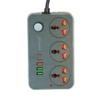 603pu Speed-x Power Universal Travel 3socket+3usb+2type-c Cabel Length 2m