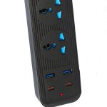 504pu Speed-x Premium Portable Power Strip 5socket+2usb Port+2 Type C Usb Cabel Length 2m - Image 3